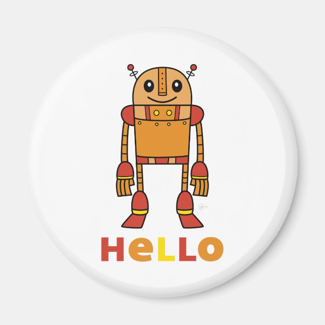 Hej Robot - Magnet (Framsidan)