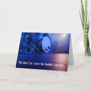 Hej Rockstjärna Musician Birthday Card Kort