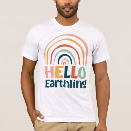 Hej roligt Rinborekorfärgad boho T Shirt