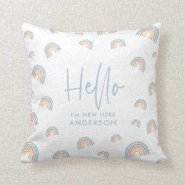 Hej rosa girly regnbåge nyfödd bebis baby bib kudde