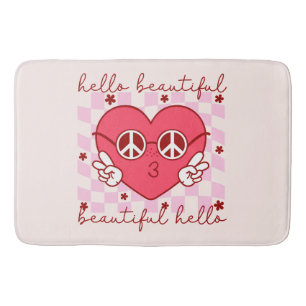 Hej Rosa Heart Badrumsmatta