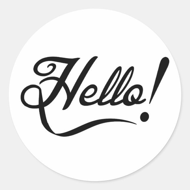 Hej Runt Klistermärke (Framsida)