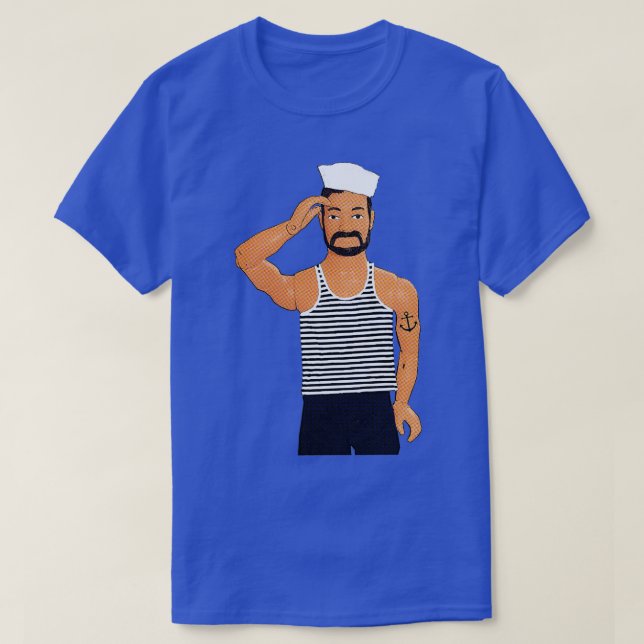Hej Sailor Funny Gay Art T Shirt (Design framsida)