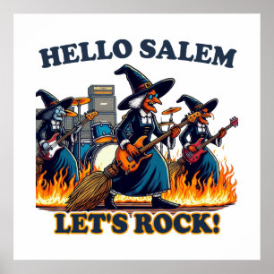 Hej Salem Massachusetts Häxrockband Poster