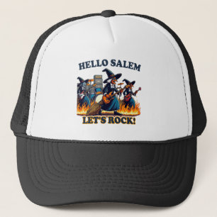 Hej Salem Massachusetts Witch Sten Band Keps