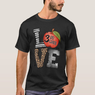 Hej School Back to school 3Rd Klass Lycklig T Shirt