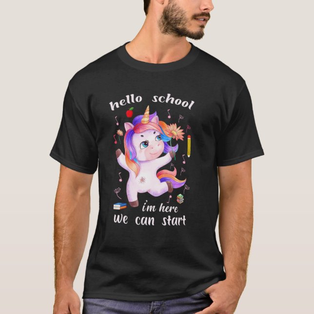 Hej School I är här vi kan börja T Shirt (Framsida)