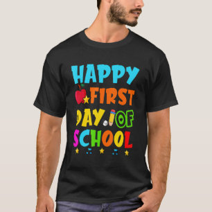Hej School Lycklig Första dagen för lärare i skola T Shirt