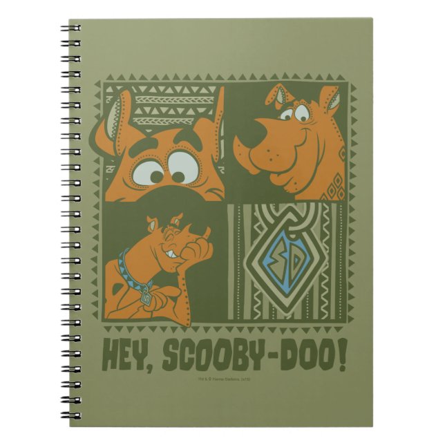Hej Scooby-Doo Tribal Square Graphic Anteckningsbok (Framsidan)