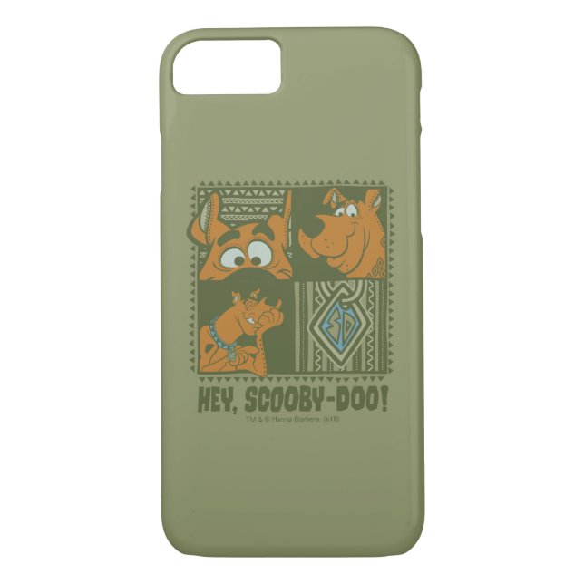 Hej Scooby-Doo Tribal Square Graphic Case-Mate iPhone Skal (Baksida)