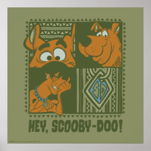 Hej Scooby-Doo Tribal Square Graphic Poster