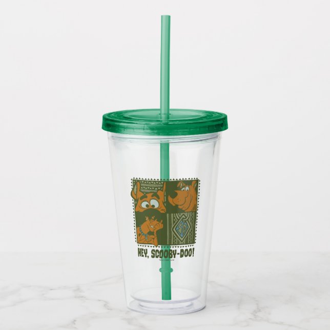 Hej Scooby-Doo Tribal Square Graphic Take Away Mugg (Framsida)