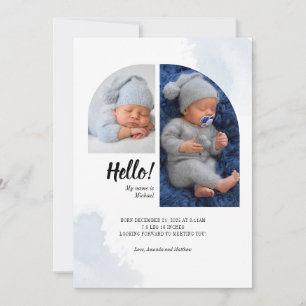 Hej Script 2 Photos Arch Baby Birth Meddelande