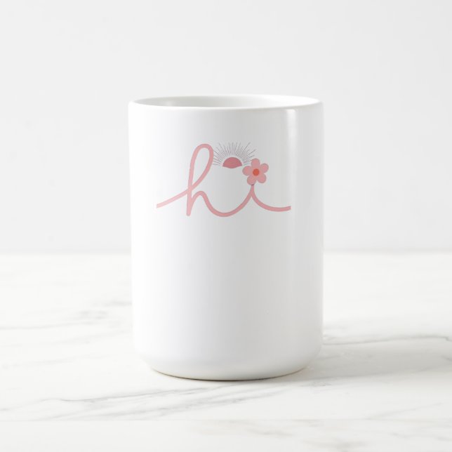 "hej" Script Mountain Sunset Design Kaffemugg (Center)