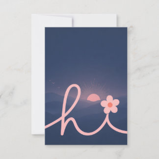 "hej" Script Mountain Sunset Design OSA Kort