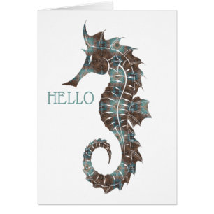 Hej Seahorse Hälsningskort