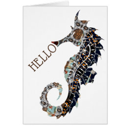 Hej Seahorse Hälsningskort