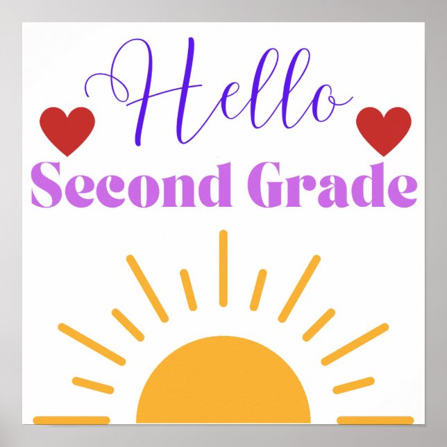 "Hej Second Klass" Sunshine Classroom Poster (Framsidan)
