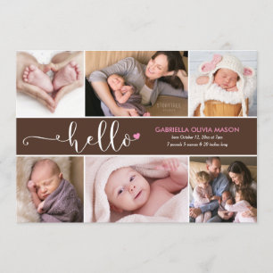 Hej Sex Photo Collage Birth Notice Meddelande