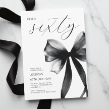 Hej Sextio Elegant Skript Bow 60-årsfirande