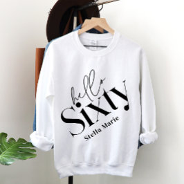 Hej sextio moderna minimidagar för elegant 60 år t shirt