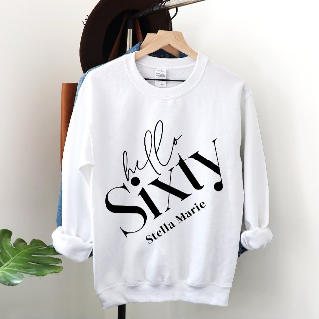 Hej sextio moderna minimidagar för elegant 60 år t shirt (Skapare uppladdad)