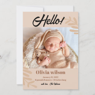 HEJ Simple Birth Notice Meddelande