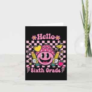 Hej sjätte Klass Groovy 6e Klass Back to school Kort