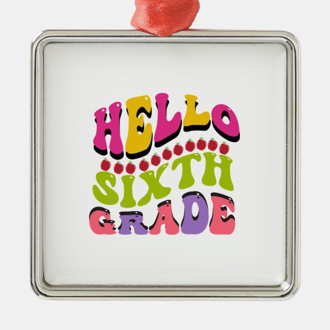 Hej sjätte Klass Julgransprydnad Metall (Framsidan)