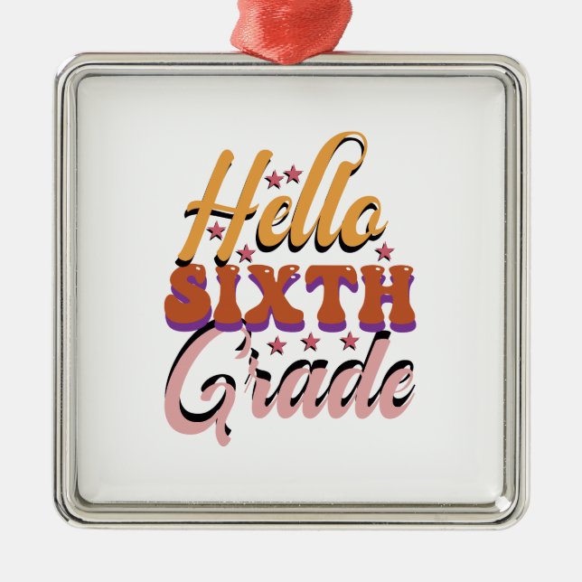 Hej sjätte Klass Julgransprydnad Metall (Framsidan)