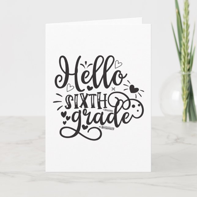 Hej sjätte Klass Kort (Framsida)