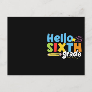 Hej sjätte Klass-teamet 6e Klass Vibes första dag Vykort