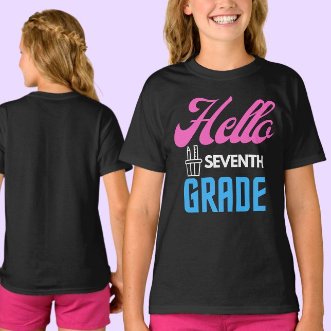 Hej sjunde Klass, Back to school T Shirt (Skapare uppladdad)