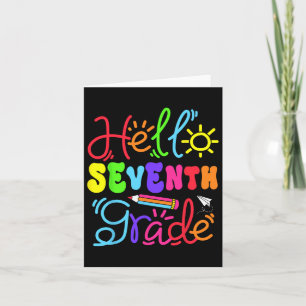Hej Sjunde Klass-läraren Girl Back to school Re Kort