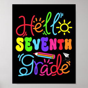 Hej Sjunde Klass-läraren Girl Back to school Re Poster