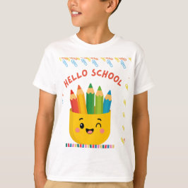 Hej Skola: Färgstark Lärande resa. T Shirt