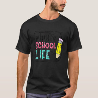 Hej Skolliv Penna Tillbaka Till Skolan Lärare Ki T Shirt