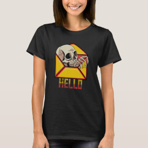 Hej Skull Skeleton Mail Postal Service Postman M T Shirt