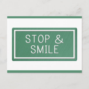 Hej Smiles Motivering Quote Blank-vykort Vykort