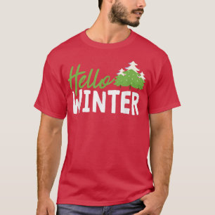 Hej Snö Winter Gräs Träd Winter Season Fanatic T Shirt