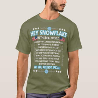 Hej Snowflake, den riktiga världen, roligt veteran T Shirt