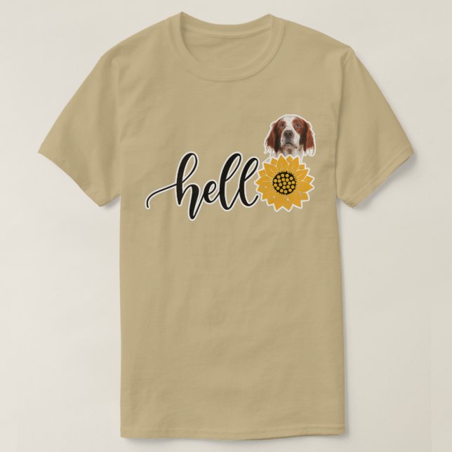 Hej Solros Irish Red and White Setter Premium T Shirt (Design framsida)