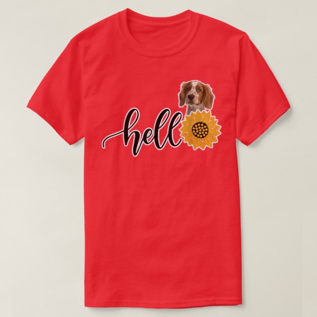 Hej Solros Welsh Springer Spain T Shirt (Design framsida)