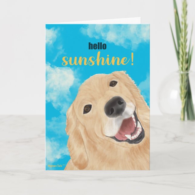 Hej Solsken Golden Retriever Hund Kort (Framsida)