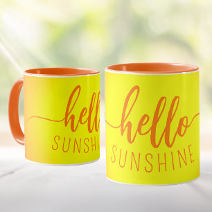 Hej Solsken Orange och Gul Mugg