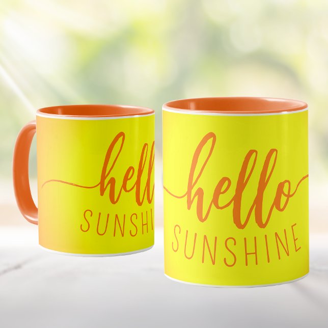 Hej Solsken Orange och Gul Mugg (Hello Sunshine Mug: Sip in Style with Summer Vibes! ☀️🌼)