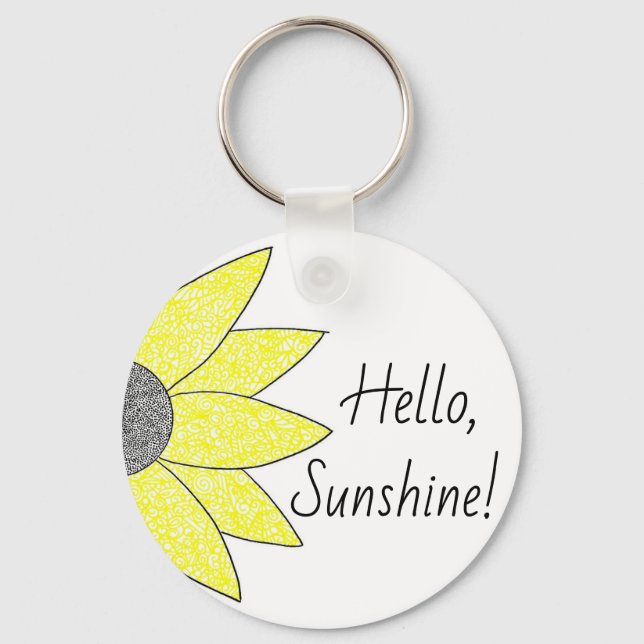"Hej, solsken!" Solrosolyckans nyckelkedja Nyckelring (Framsida)
