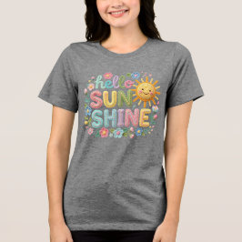 Hej Solsken Virkad Stil Blommig T Shirt