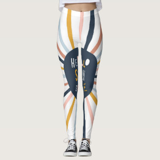 Hej Solskin: Färgfull barntypografi Leggings