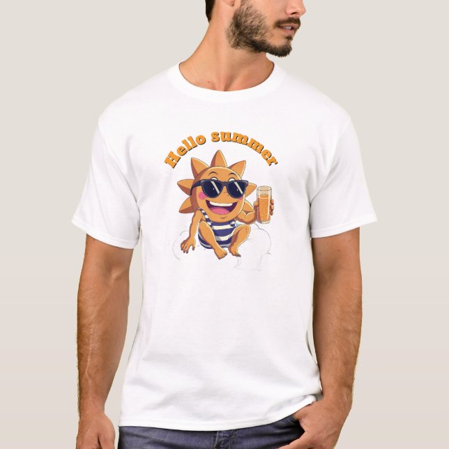 Hej sommar baby bodysuit t shirt (Framsida)